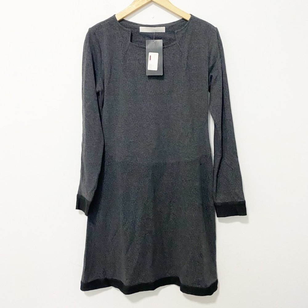 NEW Aviva Zilberman Gray Long Sleeve Dress Size Large